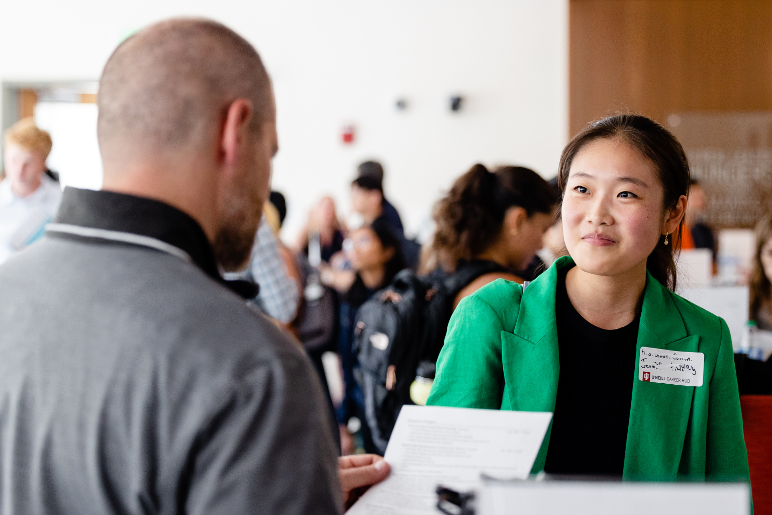 Student and recruiter.